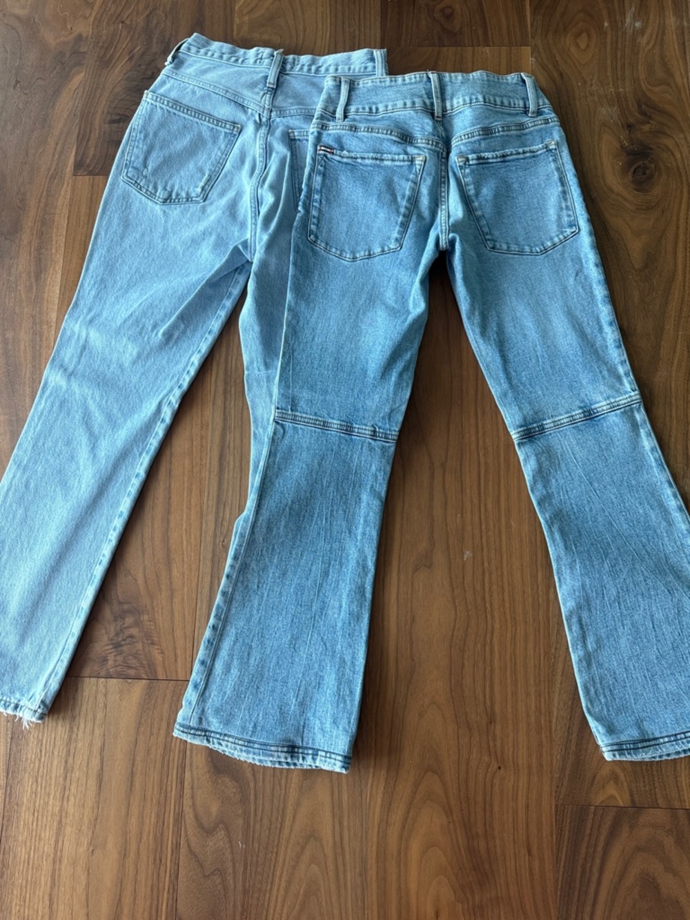 Alice + Olivia & Agolde Light Blue Denim Flare Jeans